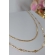 Colar Duplo Corrente lisa Corrente Trabalhada Banhado em Ouro 18k