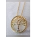 Colar Com Pingente De Circulo Da Árvore Da Vida Com Zircônia Colorida No Tronco Banhado em Ouro 18k