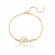 Pulseira com Corrente de Coração e Nome Folheado em Ouro 18K