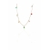 Colar Corrente Americana com Zircônias Multicolor Banhado em Ouro 18k