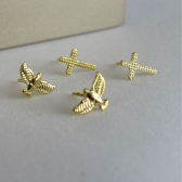 Duo de Cruz e Espírito Santo Banhado em Ouro 18k