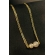 Choker Corrente com Duas Pérolas Grandes Banhado em Ouro 18k