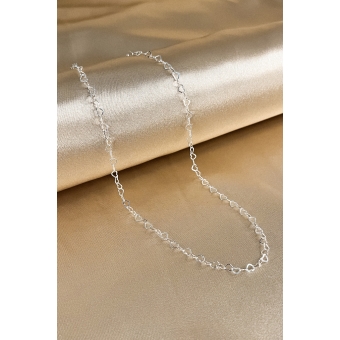 Colar Corrente de Coração em Prata 925