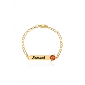 Pulseira Personalizada Chapada Com Nome e Desenho Folheado em Ouro 18k Personagem Hulk