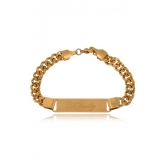 Pulseira Personalizada com Nome Chapado Folheado em Ouro 18K