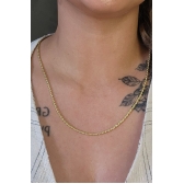 Colar Cordão Baiano 2.5 Banhado em Ouro 18k