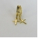 Brinco Argolinha com Cruz Banhado em Ouro 18k