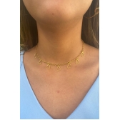Choker com Corações Banhado em Ouro 18k