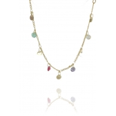 Pulseira de Zircônias Coloridas Banhado a Ouro 18k