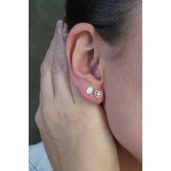 Duo Nossa Senhora da Graça e Cruz em Prata 925