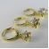 Trio Argolinha Estrelinha de Zircônia Banhado em Ouro 18k