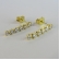 Brinco Pequeno Fio Com Cinco Zircônia Banhado em Ouro 18k