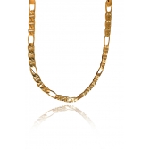 Pulseira Corrente com Elo Sequenciado Banhado em Ouro 18K MASCULINA