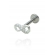 Piercing Símbolo do Infinito com Mini Zircônia em Prata 925