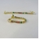 Brinco Corrente de Zircônias Coloridas Sortidas Com Zircônia na Ponta Banhado em Ouro 18k