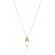 Colar Nossa Senhora Com Zircônias Azuis Banhado em Ouro 18k