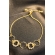 Pulseira Regulável com Arcos Trabalhados Banhado em Ouro 18k
