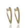 Brinco de Argola Coração Com Zircônias Banhado em Ouro 18k