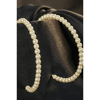 Brinco de Argola com Pérolas Pequenas Banhado em Ouro 18k