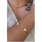 Bracelete Fio com Pérola Banhado em Ouro 18k