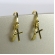 Brinco Argolinha com Cruz Banhado em Ouro 18k