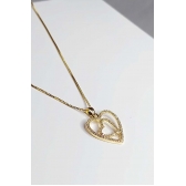 Colar de Corações com Zircônia Banhado em Ouro 18k
