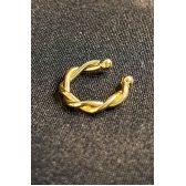 Piercing Fake Trançado Banhado em Ouro 18k