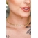 Choker de Corrente Chapada Com Zircônias ao Centro Banhado em Ouro 18k