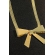 Colar Fita com Laço Banhado em Ouro 18k