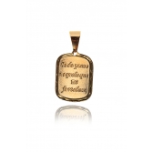 Pingente Tudo Posso Naquele que me Fortalece Banhado em Ouro 18k