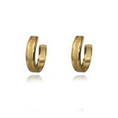Brinco Argola Trabalhada Banhado em Ouro 18k