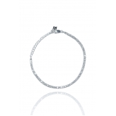 Pulseira Corrente De Zircônia Branca em Prata 925