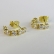 Brinco Pequeno Fio Com Cinco Zircônia Banhado em Ouro 18k