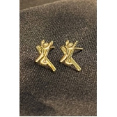 Brinco Pequeno Fé Banhado em Ouro 18k