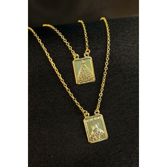 Escapulário com Mini Medalhas Banhado em Ouro 18k