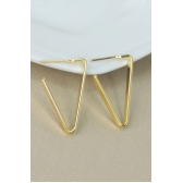 Brinco Argola de Triângulo Banhado em Ouro 18k