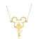 Colar Personalizado Mickey com Castelo e Nome Folheado em Ouro 18k