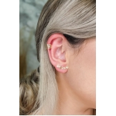 Brinco Ear Cuff Estrelas Pequenas Banhado em Ouro 18k