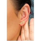 Duo de Cruz e Espírito Santo Banhado em Ouro 18k