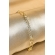 Pulseira com Aros Ovais e Strass Banhado em Ouro 18k