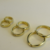 Trio de Brinco Liso Banhado em Ouro 18k
