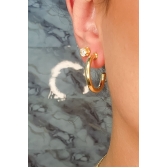 Brinco Argola Média Banhado em Ouro 18k