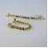 Brinco Corrente de Zircônias Coloridas Sortidas Com Zircônia na Ponta Banhado em Ouro 18k