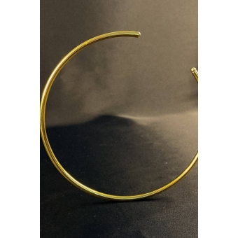 Choker Circular Aro Tubo Banhado em Ouro 18k