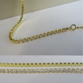 Pulseira Em Corrente De Zircônias Banhado em Ouro 18k