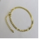 Pulseira Meia Fita Meia Corrente Banhado em Ouro 18k