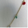 Colar Corrente Americana com Zircônias Multicolor Banhado em Ouro 18k