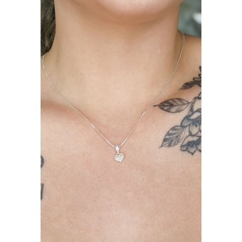 Colar Pingente Coração Delicado em Prata 925
