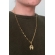 Pingente Ferradura com Cavalo Banhado em Ouro 18k