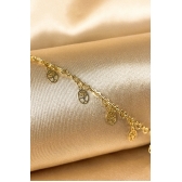 Pulseira com Pequenos Pingentes de Árvore da Vida Banhado em Ouro 18k